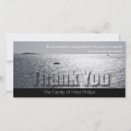 Cartão De Agradecimento Obrigado moderno da simpatia do Seascape 2 você