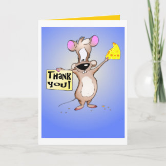 Cartão De Agradecimento Obrigado Mouse