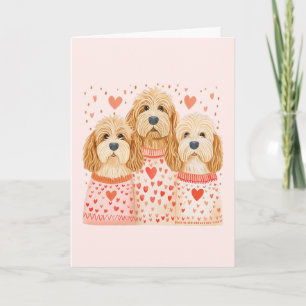 Cartão De Agradecimento Obrigado Namorados Cachorros De Goldendoodle