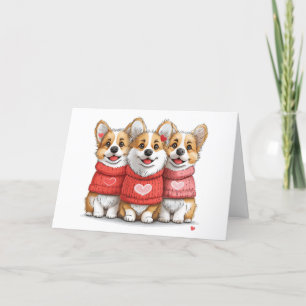 Cartão De Agradecimento Obrigado Namorados Pembroke Welsh Corgi Dogs