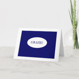 Cartão De Agradecimento Obrigado no italiano