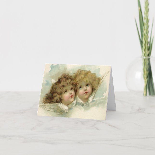 Cartão De Agradecimento Obrigado no Natal Vintage (Frente)