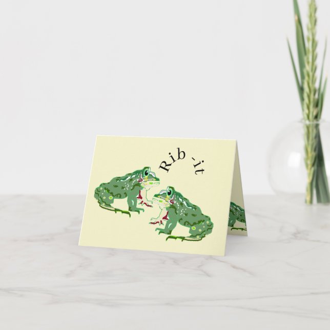 Cartão De Agradecimento Obrigado Nota Card: Rib-it (Frente)