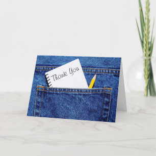 Cartão De Agradecimento Obrigado Notebook no Pocket