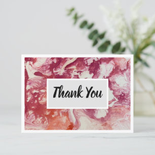 Cartão De Agradecimento Obrigado Notecard Flat De 3,5" x 5" - Vermelho