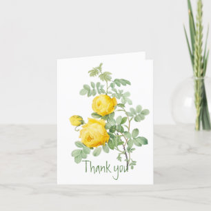 Cartão De Agradecimento Obrigado Obrigado Jardim de Rosas Amarelas Flor