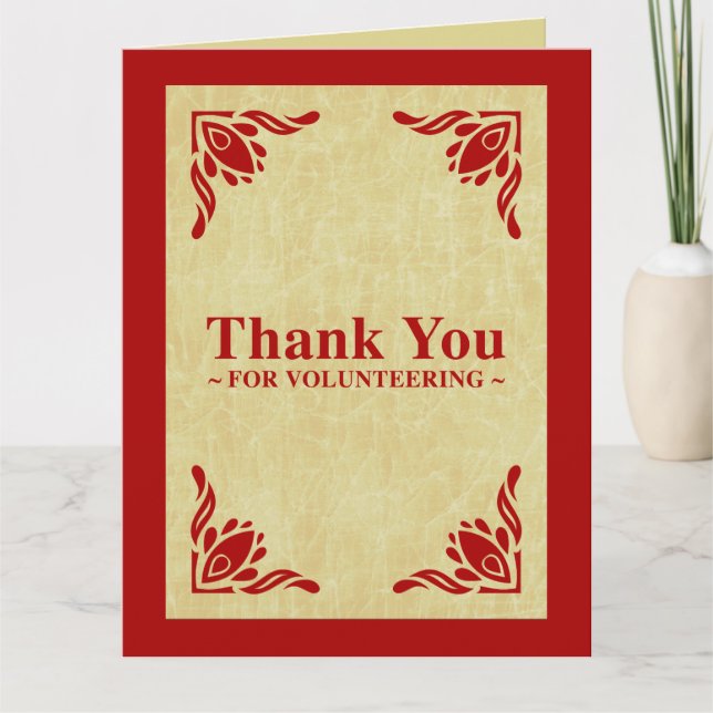 Cartão De Agradecimento obrigado oferecendo-se (Frente)