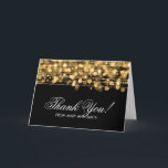 Cartão De Agradecimento "Obrigado" os 60th Sparkles da festa de<br><div class="desc">A 60th festa de aniversário elegante Sparkles modelo Dourado. Caracterizar o ouro ilumina-se,  corda do ouro e o ouro sparkles. Imprima seus família e amigos com este design à moda e moderno. Inteiramente customizável! Fácil de usar e fácil personalizar. Ordem hoje!</div>