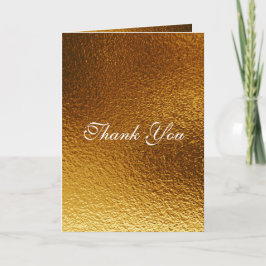 Cartão De Agradecimento Obrigado Ouro Branco Real, Mettalico brilhante