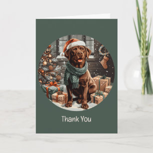 Cartão De Agradecimento Obrigado, Pão De Natal Labrador