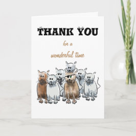 Cartão De Agradecimento Obrigado para gatos maravilhosos de uns desenhos
