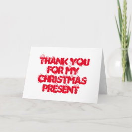 Cartão De Agradecimento Obrigado para meu presente de Natal