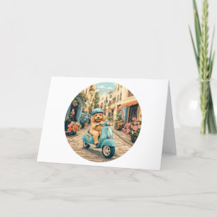 Cartão De Agradecimento Obrigado Patinete De Cachorro De Goldendoodle