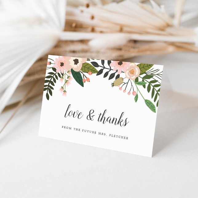 Cartão De Agradecimento Obrigado Peach Meadow (Criador carregado)