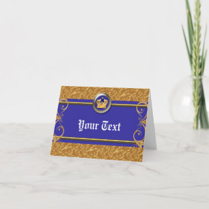 Cartão De Agradecimento Obrigado pela Festa de Aniversário da Coroa Azul R