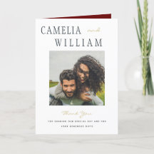 Obrigado pela foto de casamento em ouro moderno da