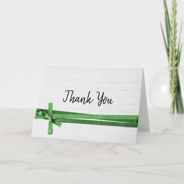 Cartão De Agradecimento Obrigado Pela Madeira Brancada (Frente)