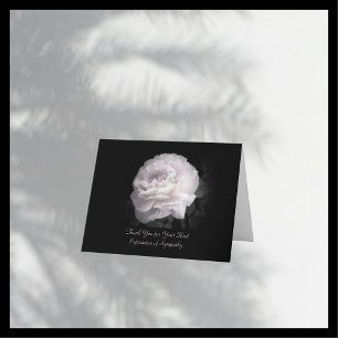 Cartão De Agradecimento Obrigado pela simpatia, uma rosa rosa pálida