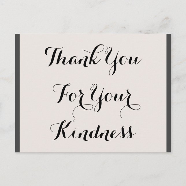 Cartão de agradecimento "Obrigado pela sua gentile (Frente)