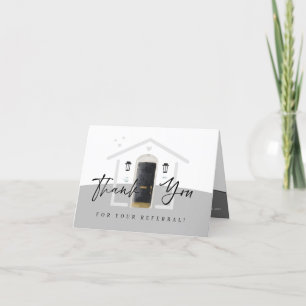 Cartão De Agradecimento Obrigado Pela Sua Porta De Água Negra Referencial