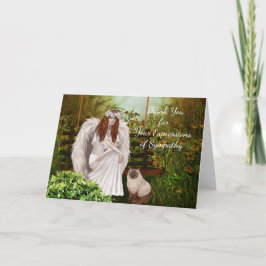 Cartão De Agradecimento Obrigado pelas suas expressões de simpatia