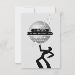 Cartão De Agradecimento OBRIGADO Pelo Amor Disco Piada Aniversário Retro