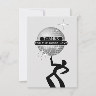 Cartão De Agradecimento OBRIGADO Pelo Amor Disco Piada Aniversário Retro