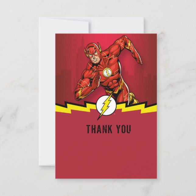 Cartão De Agradecimento Obrigado pelo Aniversário do Flash (Frente)