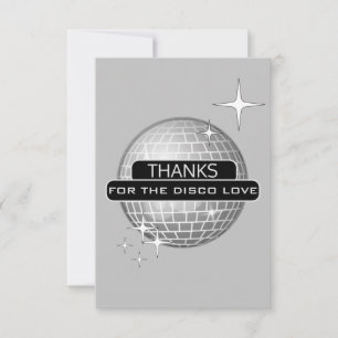 Cartão De Agradecimento OBRIGADO Pelo Aniversário Retro Bola de Amor do Di