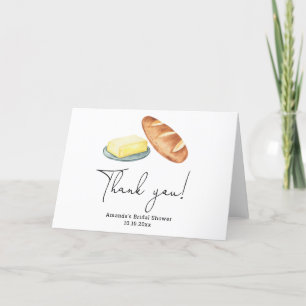 Cartão De Agradecimento Obrigado pelo Chá de Noiva Butter Together