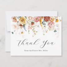 Obrigado pelo Chá de Noiva Floral Vintage