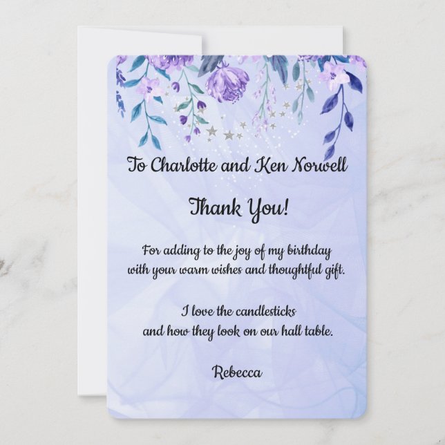 Cartão De Agradecimento Obrigado Pelo Presente (Frente)