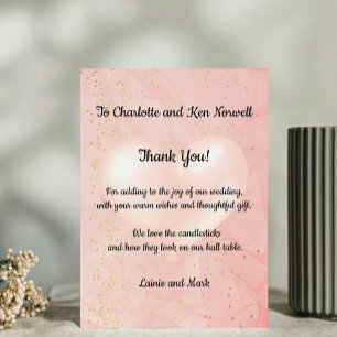 Cartão De Agradecimento Obrigado pelo presente de casamento 2