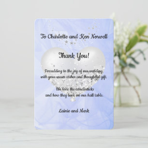 Cartão De Agradecimento Obrigado pelo presente de casamento 3