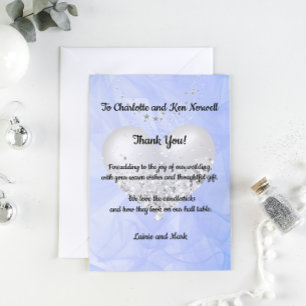 Cartão De Agradecimento Obrigado pelo presente de casamento 3