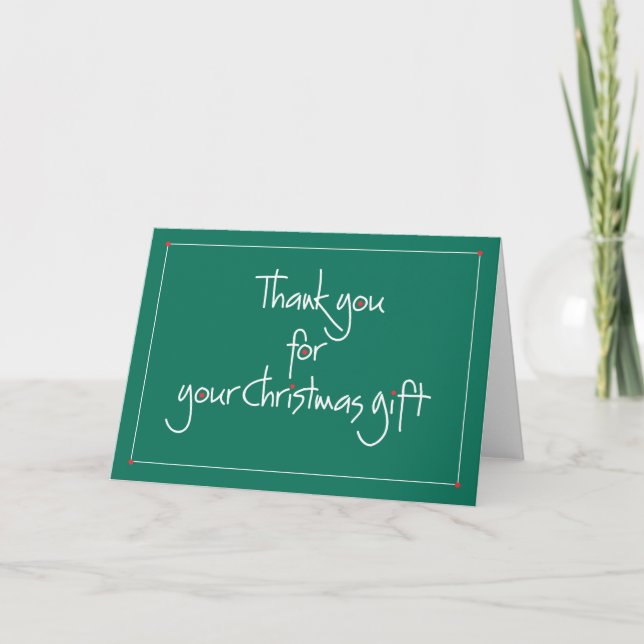 Cartão De Agradecimento Obrigado pelo presente de Natal (Frente)