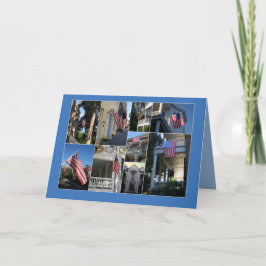 Cartão De Agradecimento Obrigado pelo Serviço American Flag Collage