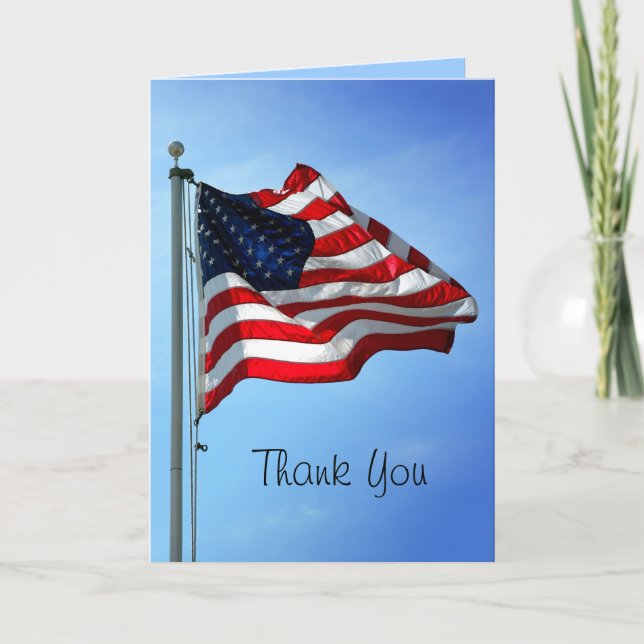 Cartão De Agradecimento Obrigado pelo seu serviço (Frente)