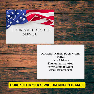 Cartão De Agradecimento OBRIGADO pelo seu serviço American Flag Cards