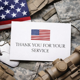 Cartão De Agradecimento Obrigado Pelo Seu Serviço Bandeira Americana Verme