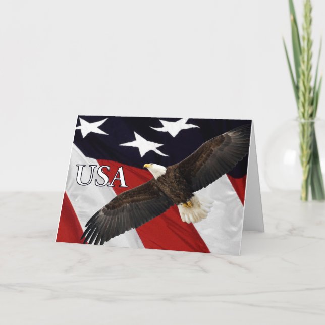 Cartão De Agradecimento Obrigado Pelo Seu Serviço Eagle (Frente)