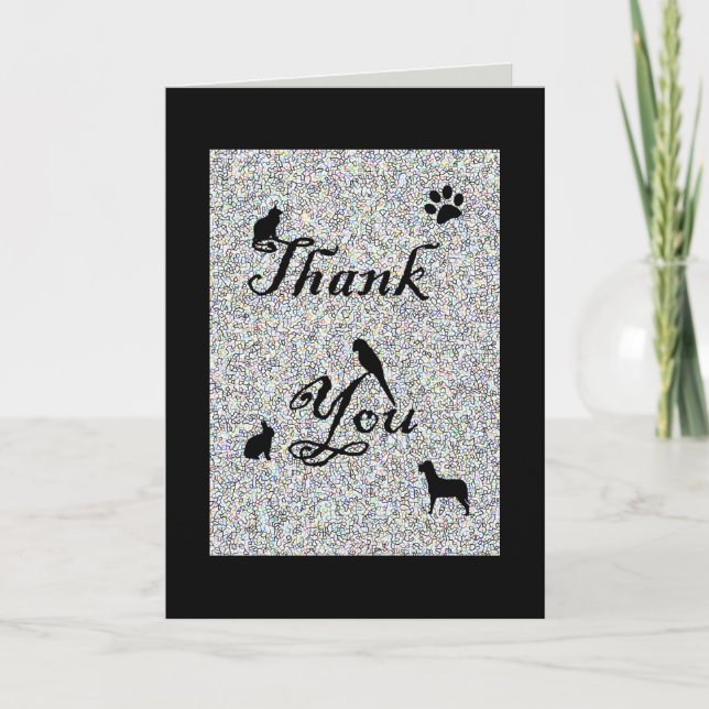 Cartão De Agradecimento Obrigado pelo seu veterinário de negócios (Frente)