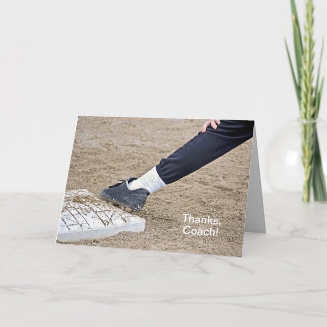 Cartão De Agradecimento Obrigado pelo treinador de beisebol (Frente)