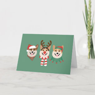 Cartão De Agradecimento Obrigado Pembroke Welsh Corgi Dogs de Natal