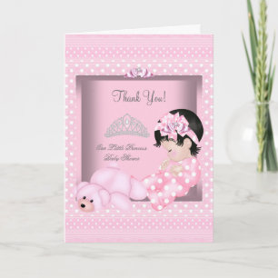 Cartão De Agradecimento Obrigado Pequena Princesa Chuvada de Bebê Menina R