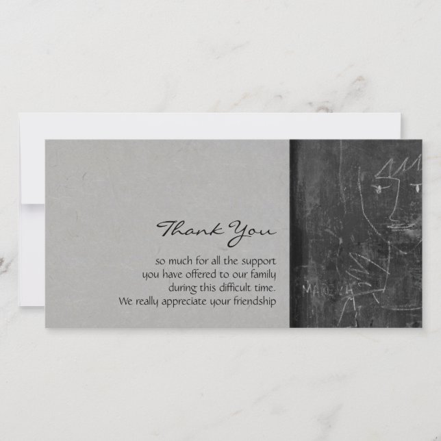 Cartão De Agradecimento Obrigado pequeno da simpatia do desenho da criança (Frente)