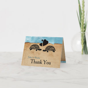 Cartão De Agradecimento Obrigado personalizado lunático da tartaruga da