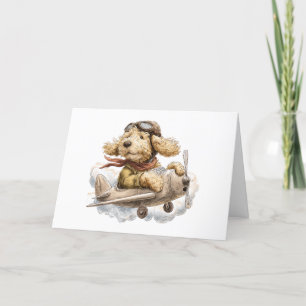 Cartão De Agradecimento Obrigado Piloto De Cão De Goldendoodle