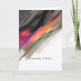 Cartão De Agradecimento Obrigado. Pintura de Abstrato moderno