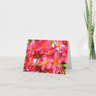 Cartão De Agradecimento Obrigado Plumeria